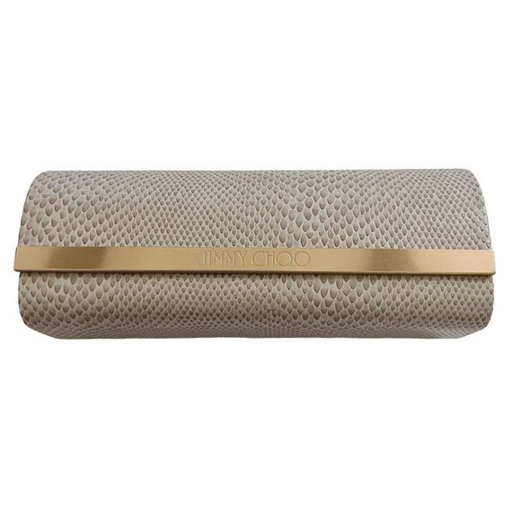 Jimmy Choo Lizard Embossed Sunglasses Case With Cleaning Cloth Eyeglasses Box - Picture 1 of 12